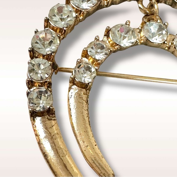 Free People Horsing Around Brooch in Gold Rhinestone Yellowstone Western Horse - Picture 10 of 14